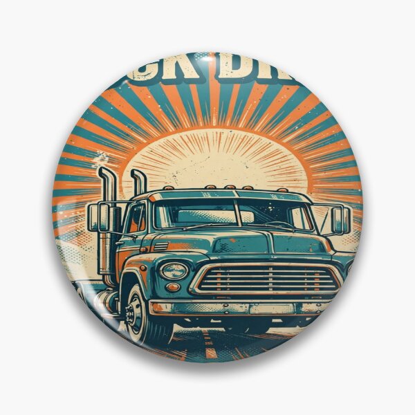 Item preview, Proud Truck Driver Vintage Semi Truck Sunset T-Shirt designed and sold by EverydayBadge.