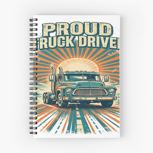 Item preview, Proud Truck Driver Vintage Semi Truck Sunset T-Shirt designed and sold by EverydayBadge.
