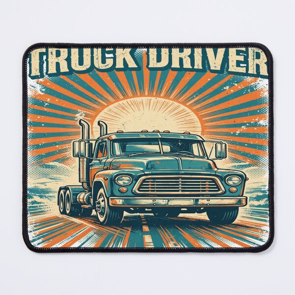 Item preview, Proud Truck Driver Vintage Semi Truck Sunset T-Shirt designed and sold by EverydayBadge.