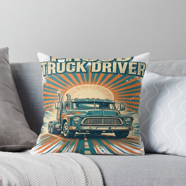 Item preview, Proud Truck Driver Vintage Semi Truck Sunset T-Shirt designed and sold by EverydayBadge.