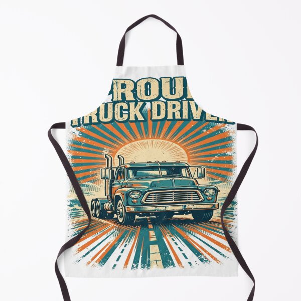 Artikelvorschau, Stolzer LKW-Fahrer Vintage-Sattelzug-Sonnenuntergang-T-Shirt entworfen und verkauft von EverydayBadge.