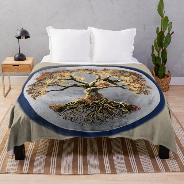 Item preview, Celestial Tree of Life – Golden Moon Tree Art designed and sold by ArtistsAtticWI.