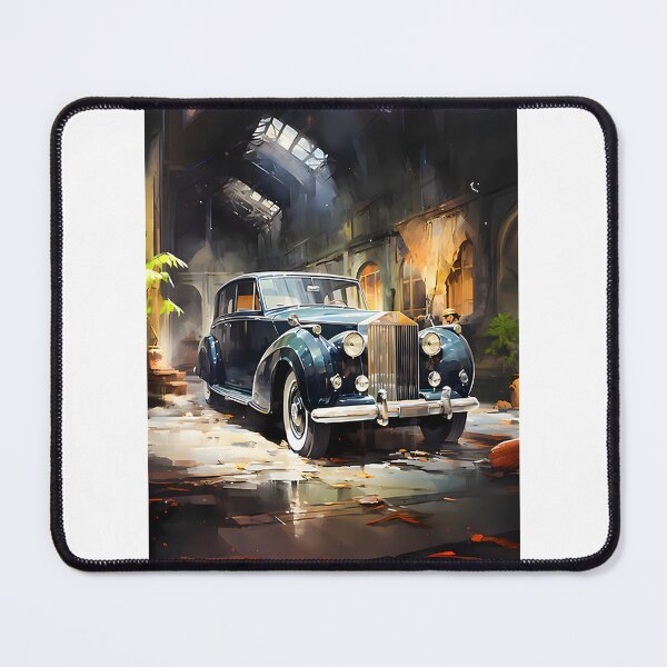 Item preview, Majestic Classic Car Parked in Grand Abandoned Estate Vintage Automotive Art designed and sold by WOLFxGANG.