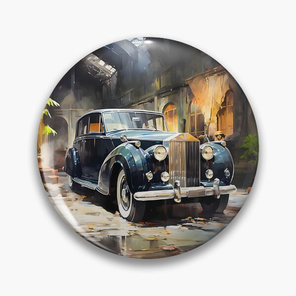 Item preview, Majestic Classic Car Parked in Grand Abandoned Estate Vintage Automotive Art designed and sold by WOLFxGANG.