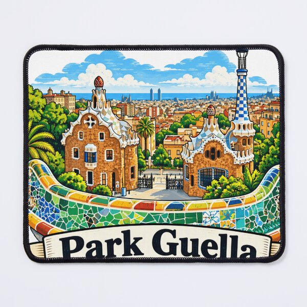 Item preview, Park Güell Barcelona Spain - Travel Art designed and sold by clarkfraser.