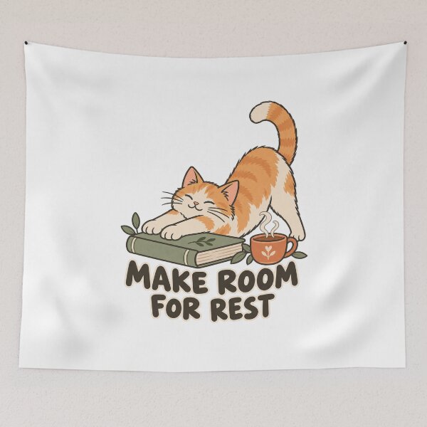 Item preview, Make Room for Rest Cozy Orange Cat designed and sold by FujinStore24.