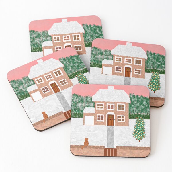 Item preview, Snowy House with Christmas Decor designed and sold by Elaine M Hayward .