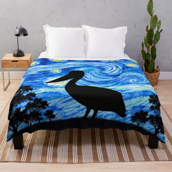 Item preview, Funny Pelican Starry Night Painting Moon Star Zoo Boys Girls designed and sold by FurryHavenPH.