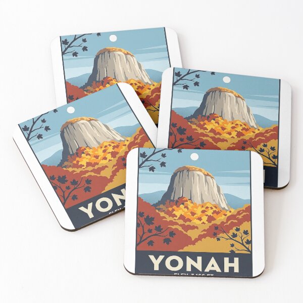 Item preview, Yonah Mountain Autumn Travel Poster Sticker North Georgia designed and sold by DetourDgn.