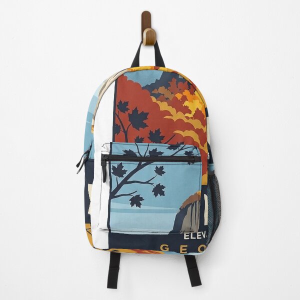 Item preview, Yonah Mountain Autumn Travel Poster Sticker North Georgia designed and sold by DetourDgn.