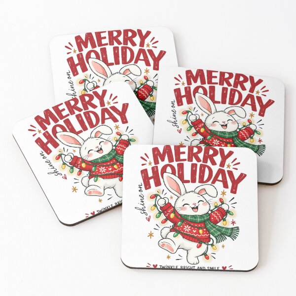 Artikelvorschau, Fröhliche Feiertage! Niedliches Weihnachtshasen-Lichter-Festtags-T-Shirt entworfen und verkauft von DesignArtist.ia.
