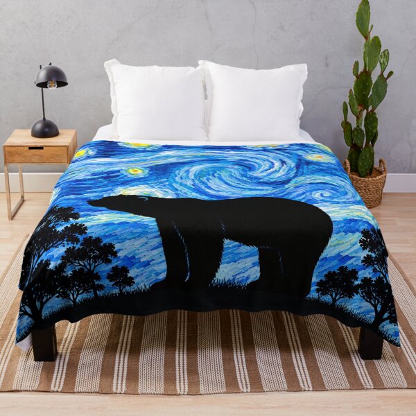 Item preview, Funny Polar Bear Starry Night Painting Moon Star Zoo Boys Girls designed and sold by FurryHavenPH.