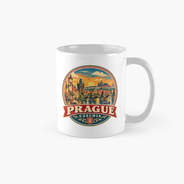 Item preview, Prague Czechia Vintage Travel Poster – Retro European Cityscape Design designed and sold by Globalcitytees.