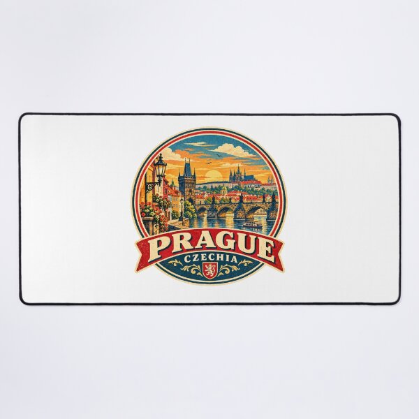 Item preview, Prague Czechia Vintage Travel Poster – Retro European Cityscape Design designed and sold by Globalcitytees.