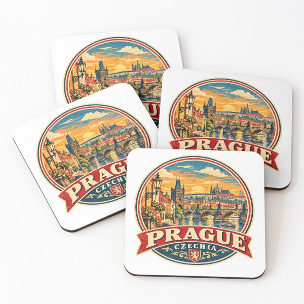 Artikelvorschau, Prag, Tschechien – Vintage-Reiseposter – Retro-Stadtansicht aus Europa entworfen und verkauft von Globalcitytees.