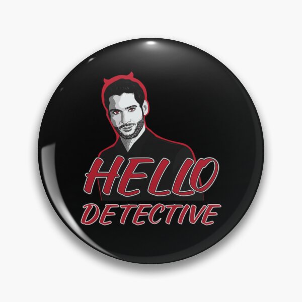 Item preview, Lucifer Morningstar Hola Detective Diseño para fondo negro designed and sold by tensgadbogusta.