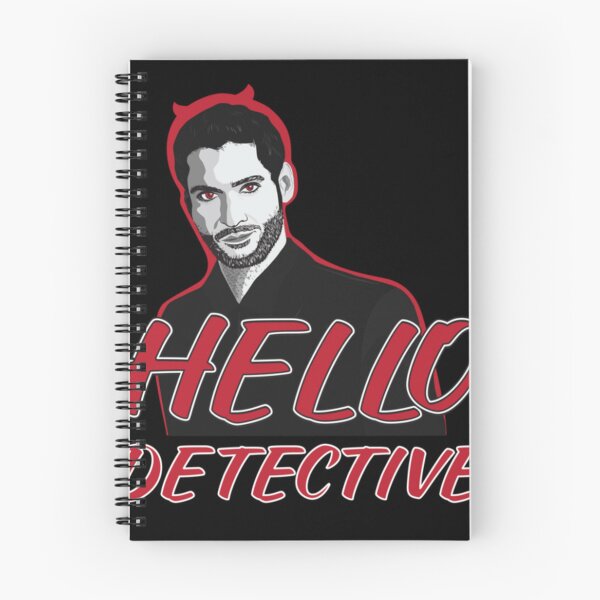 Item preview, Lucifer Morningstar Hello Detective Design For Black Background   designed and sold by tensgadbogusta.