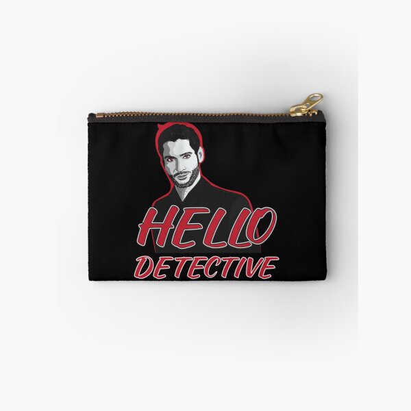 Artikelvorschau, Lucifer Morningstar Hallo Detektiv Design für schwarzen Hintergrund entworfen und verkauft von tensgadbogusta.