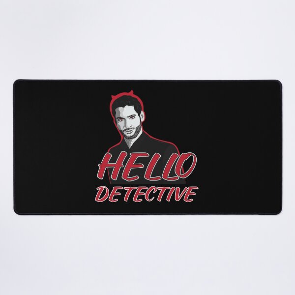 Item preview, Lucifer Morningstar Hola Detective Diseño para fondo negro designed and sold by tensgadbogusta.