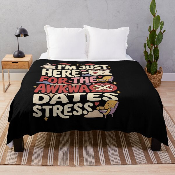 Aperçu de l'œuvre Anti-rencontres et relations : Je suis juste là pour les rendez-vous gênants – Cadeau pour célibataires créée et vendue par AmeliaShirts.