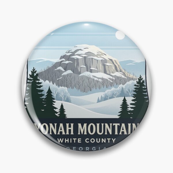 Item preview, Yonah Mountain Winter Crest Shield Sticker Georgia designed and sold by DetourDgn.