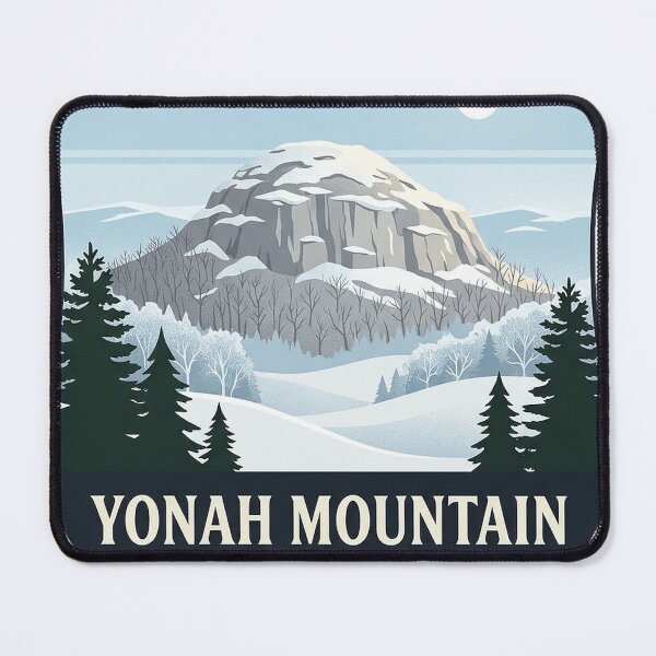 Item preview, Yonah Mountain Winter Crest Shield Sticker Georgia designed and sold by DetourDgn.