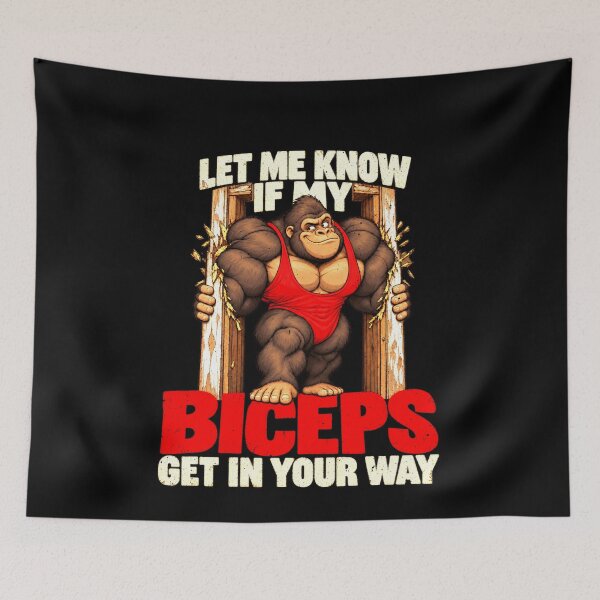 Item preview, Funny Biceps Get in Way Gym Lifting Humor Art designed and sold by elderberry.
