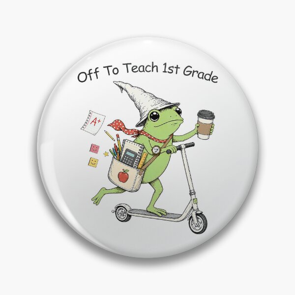 Item preview, Off To Teach 1st Grade Frog Teacher Back to School designed and sold by RDGNR.
