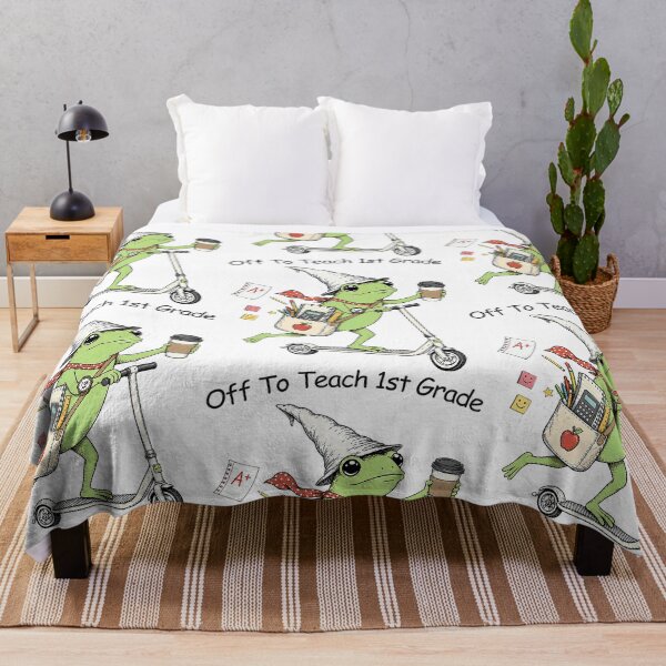 Item preview, Off To Teach 1st Grade Frog Teacher Back to School designed and sold by RDGNR.