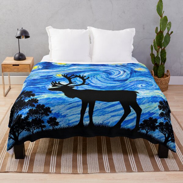 Item preview, Funny Reindeer Starry Night Painting Moon Star Zoo Boys Girls designed and sold by FurryHavenPH.