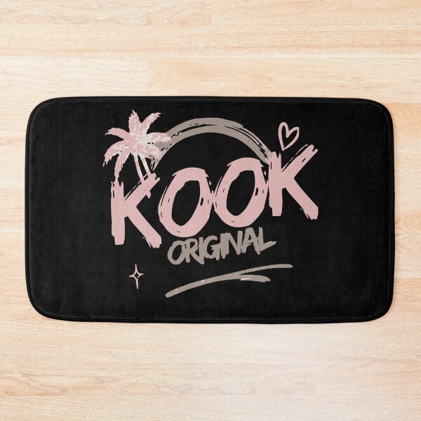 Aperçu de l'œuvre Original Kook - Plage rétro, palmier et arc-en-ciel rose poudré créée et vendue par KookArt.