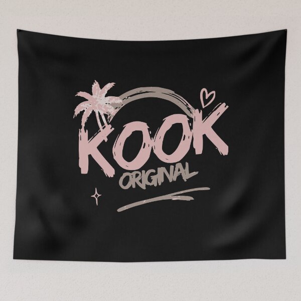 Item preview, Original Kook - Retro Beach Palm Tree and Rainbow in Dusty Pink designed and sold by KookArt.