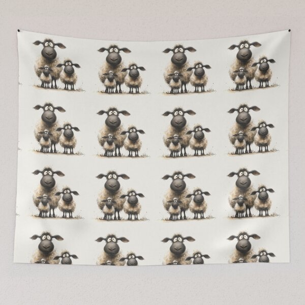 Item preview, Gorgeous Sheep ' The Fondues ’ BY SHiRLeY MacARTHuR designed and sold by Shirley MacArthur Art.