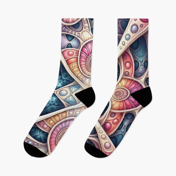 Artikelvorschau, Vibrant Symmetrical Psychedelic Biomorphic Fractal  entworfen und verkauft von Frackxion.