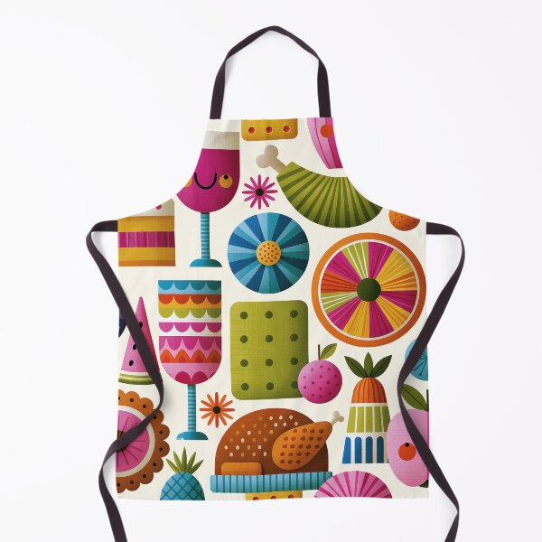 Item preview, Vibrant Food and Objects Pattern Art designed and sold by colorful-white.