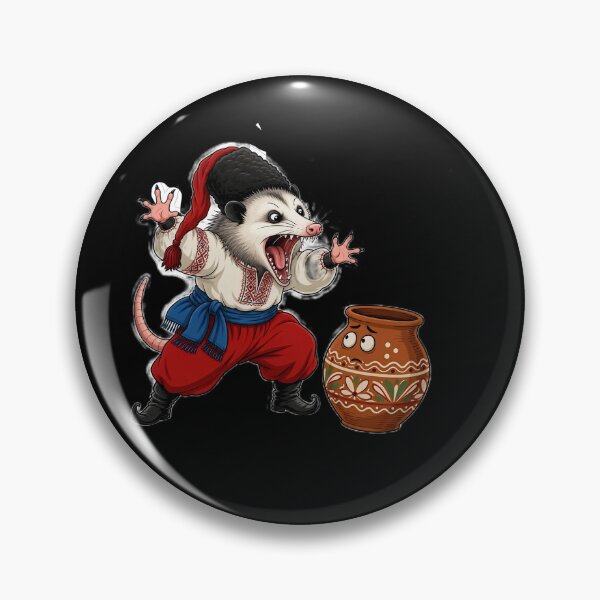 Item preview, Screaming Cossack Opossum Chaotic Funny Meme designed and sold by ValhallaHub.