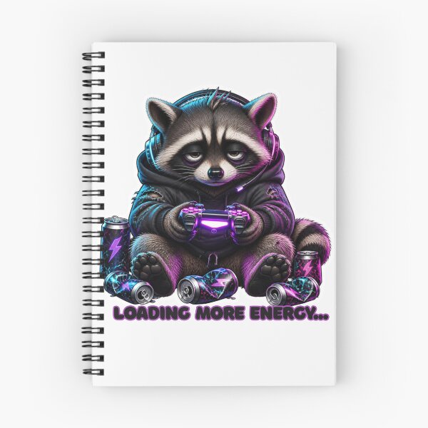 Item preview, Loading More Energy Funny Gamer Raccoon Napping Meme designed and sold by Quati-br.
