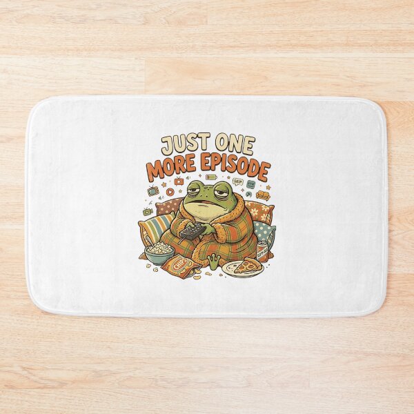 Item preview, Sleepy Frog Binge Watching Design - Just One More Episode Funny Illustration designed and sold by OualidME.