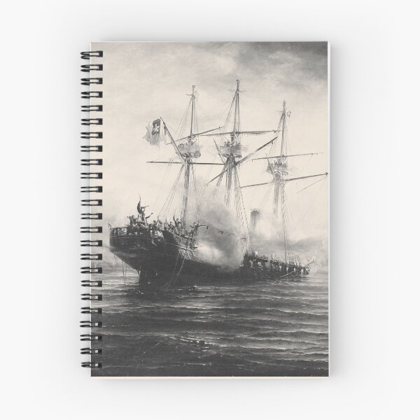 Item preview, Esmeralda vs Huáscar Batalla de Iquique 1879 Arturo Prat Miguel Grau Arte de buque de guerra naval vintage designed and sold by EdGraphy.