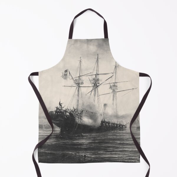 Item preview, Esmeralda vs Huascar Battle of Iquique 1879 Arturo Prat Miguel Grau Vintage Naval Warship Art designed and sold by EdGraphy.