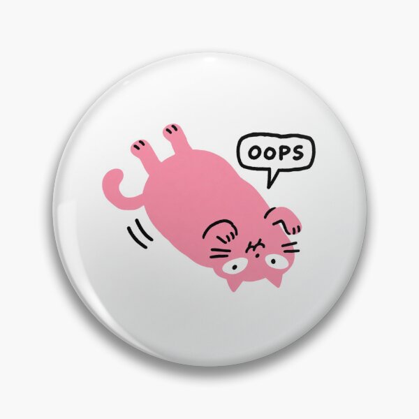 Item preview, Oops Tumbling Pink Cat designed and sold by CatofExcuses.