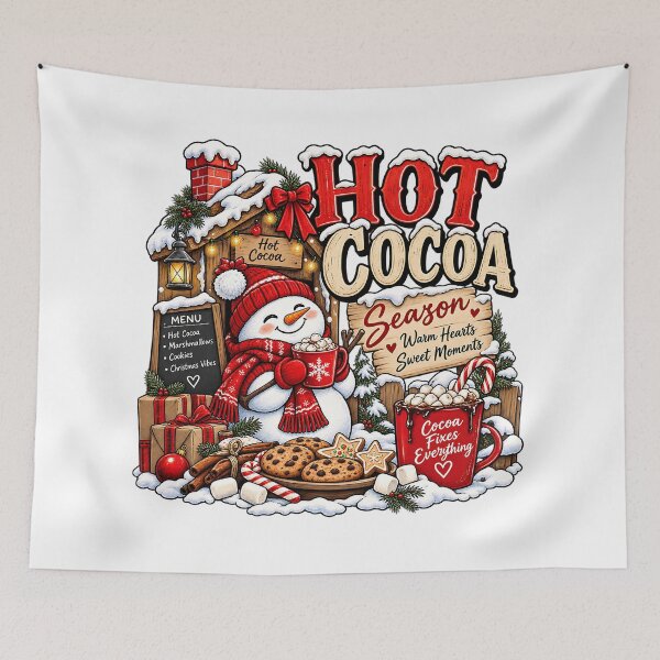 Item preview, Hot Cocoa Season Snowman Christmas Coffee Lover T-Shirt designed and sold by DesignArtist.ia.