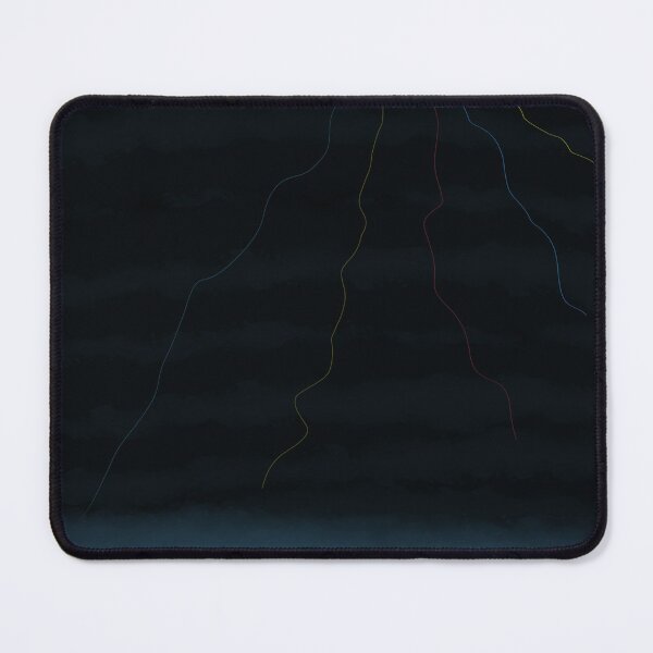 Item preview, dark blue ocean waves lightning storm art designed and sold by Bywithrose instant studio.