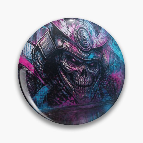 Item preview, Cyberpunk Samurai Wall Mural Graffiti Neon Alley designed and sold by LazyDayzCo.