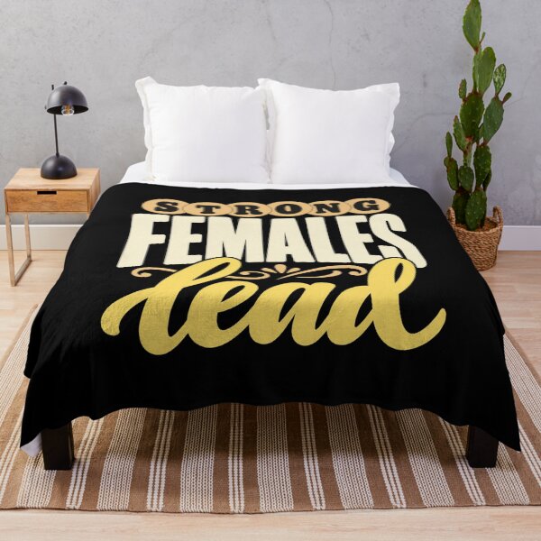 Artikelvorschau, Strong Females Lead Empowering Women Quote entworfen und verkauft von DesignStitchery.