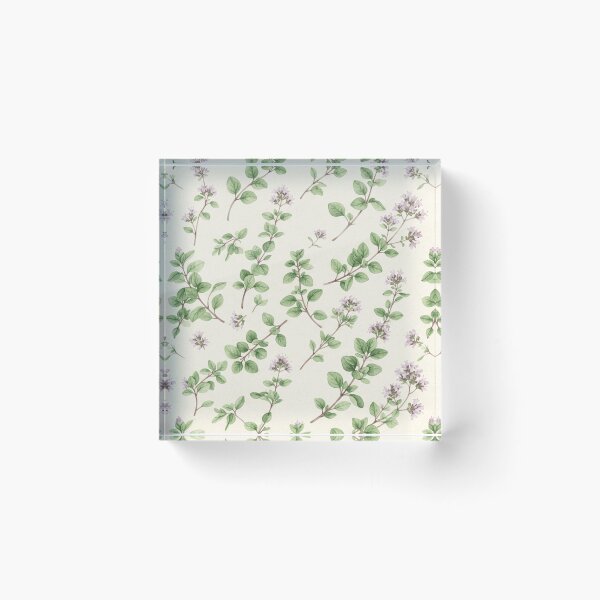 Item preview, Delicate Thyme Herb Botanical Pattern designed and sold by SassyArtistry.