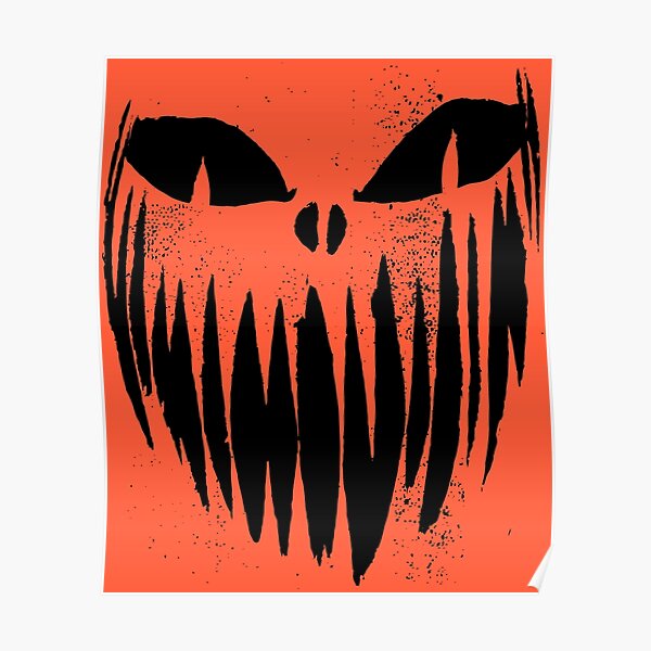 Poster Halloween Effrayant Effrayé Jack Olantern Par Blueveins