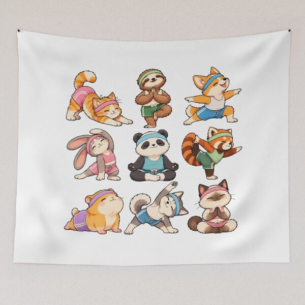 Item preview, Yoga Animal Fitness Poses Practitioner designed and sold by chattsuede.
