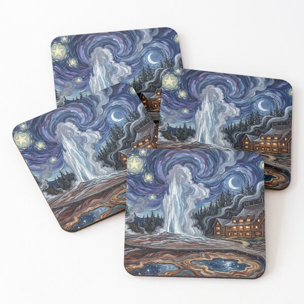 Artikelvorschau, Old Faithful Starry Night Yellowstone entworfen und verkauft von Bad-Decisions-Designs.
