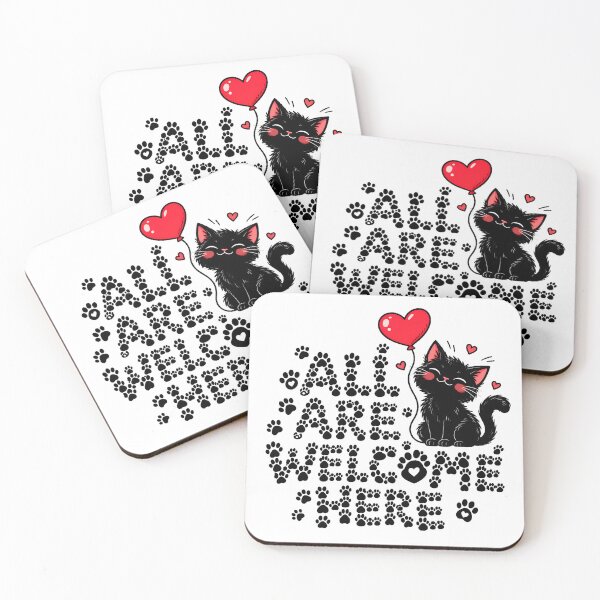 Item preview, Welcome Cat Friendly Heart Balloon Inclusion Lover designed and sold by chattsuede.